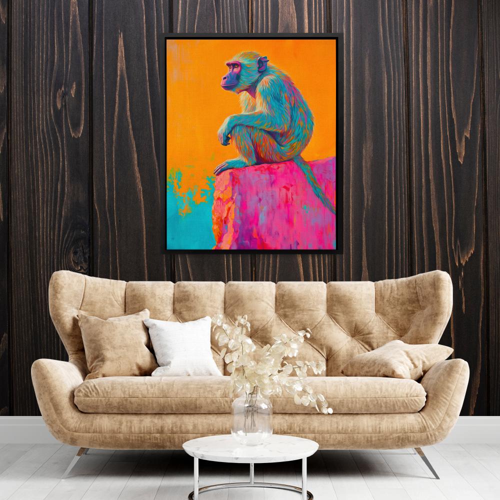 Baboon on the Ledge - Luxury Wall Art