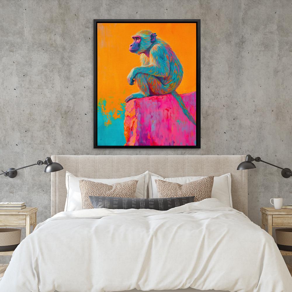 Baboon on the Ledge - Luxury Wall Art