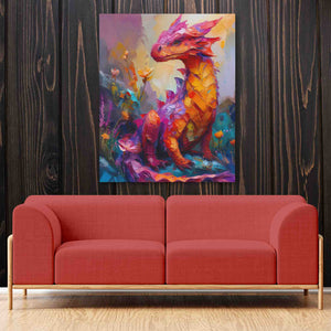 Baby Fire Dragon - Luxury Wall Art