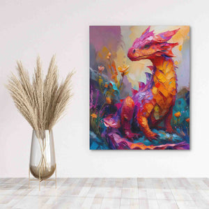 Baby Fire Dragon - Luxury Wall Art