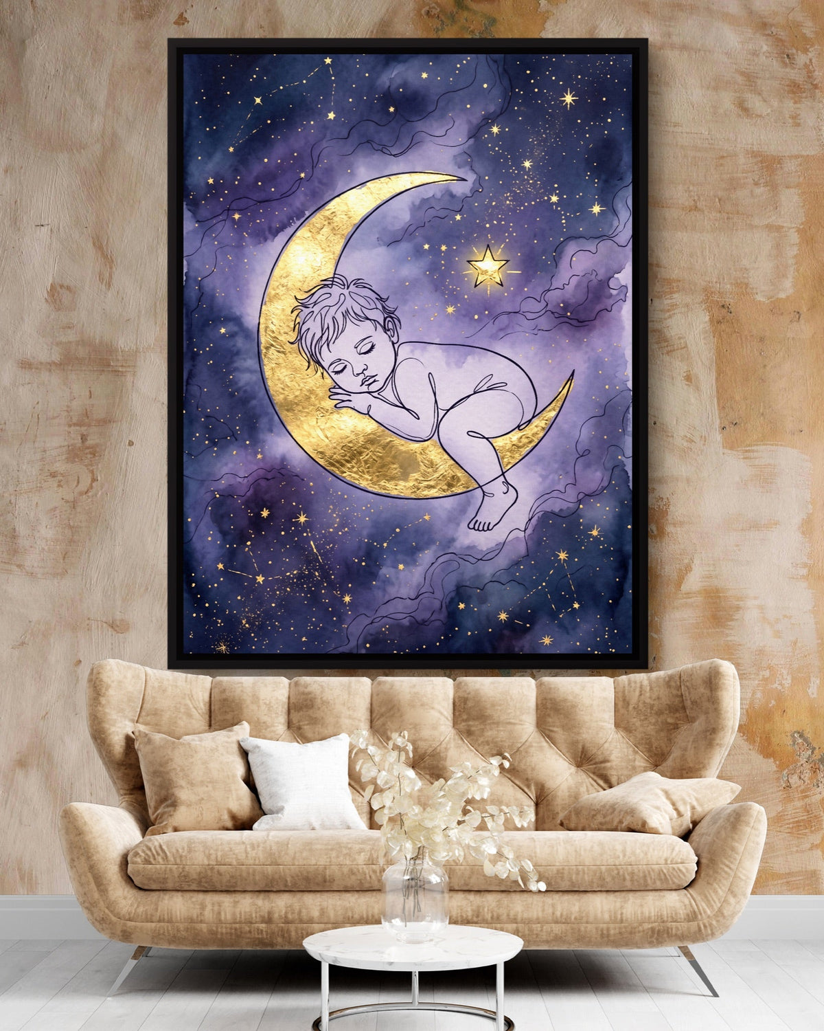 Baby Golden Moon - Luxury Wall Art