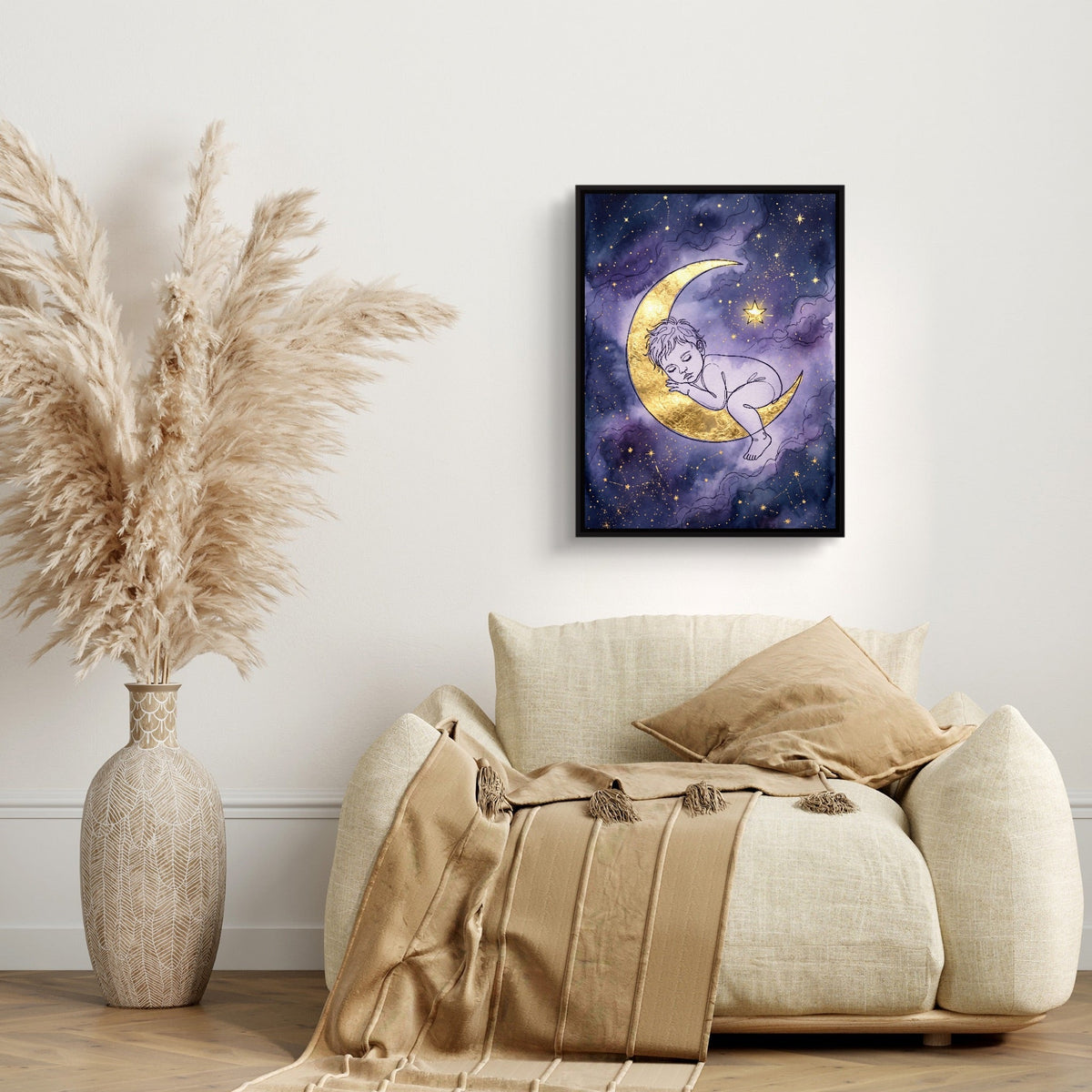 Baby Golden Moon - Luxury Wall Art
