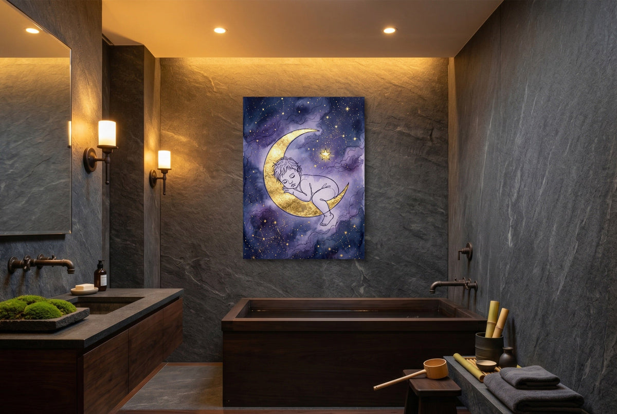 Baby Golden Moon - Luxury Wall Art