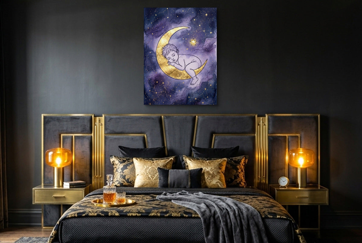 Baby Golden Moon - Luxury Wall Art