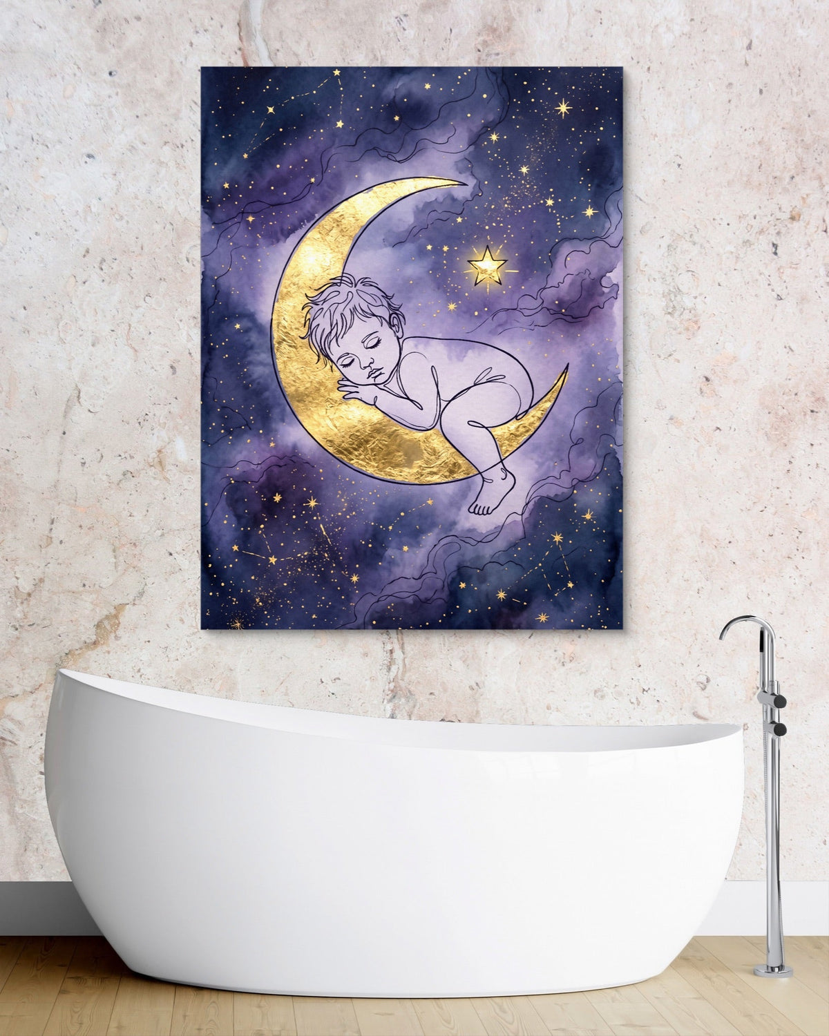 Baby Golden Moon - Luxury Wall Art