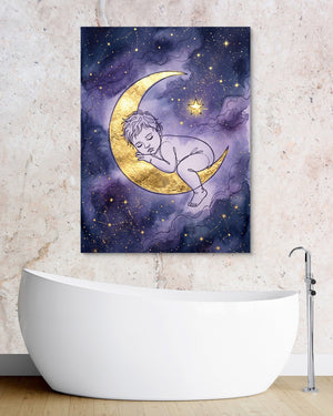 Baby Golden Moon - Luxury Wall Art