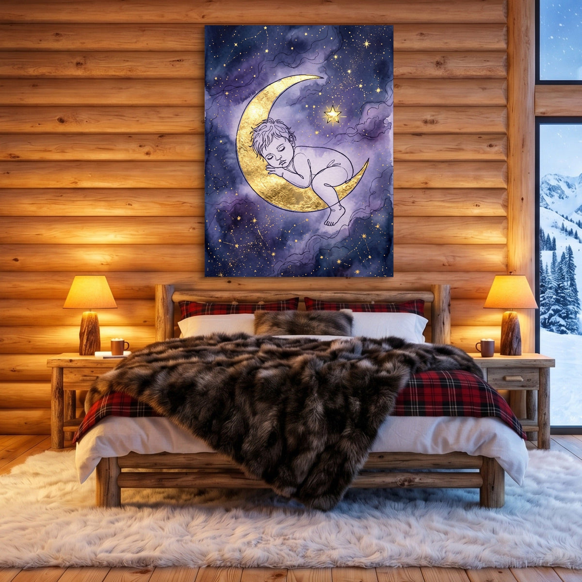 Baby Golden Moon - Luxury Wall Art