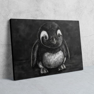 Baby Penguin Illustration - Luxury Wall Art