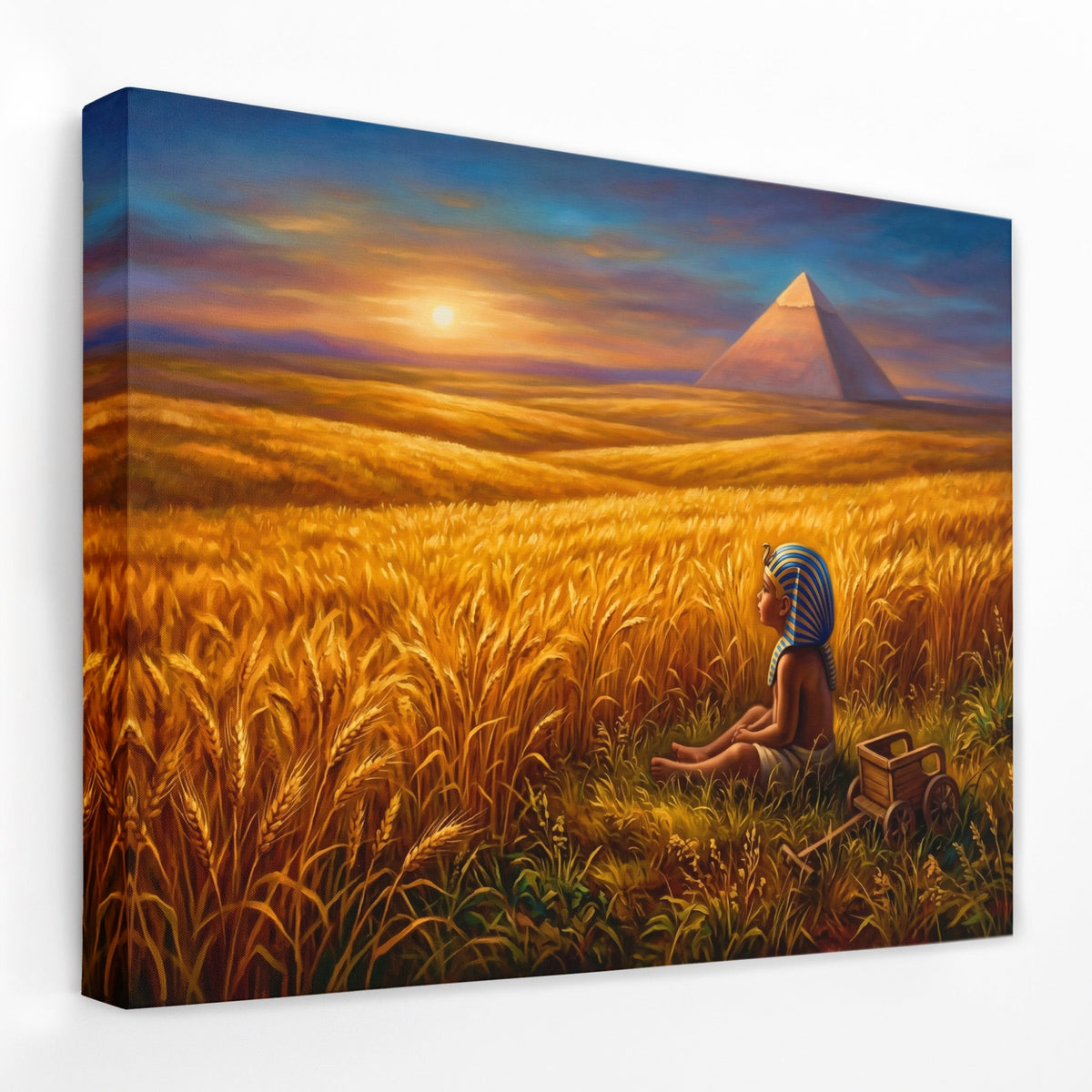 Baby Pharaoh Sunset canvas wall art, room view