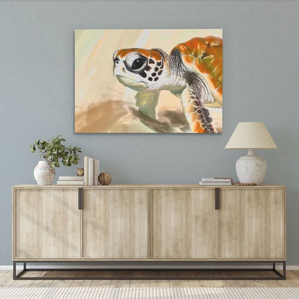Baby Turtle in a room