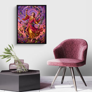 Bacchus's Purple Revel — bacchus's purple revel sq land purple chair 1port framed black