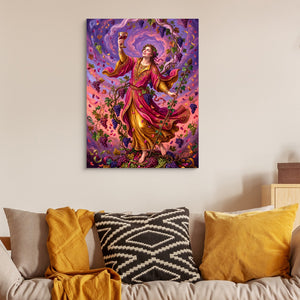 Bacchus's Purple Revel — bacchus's purple revel sq luxury couch walls 1port flush print