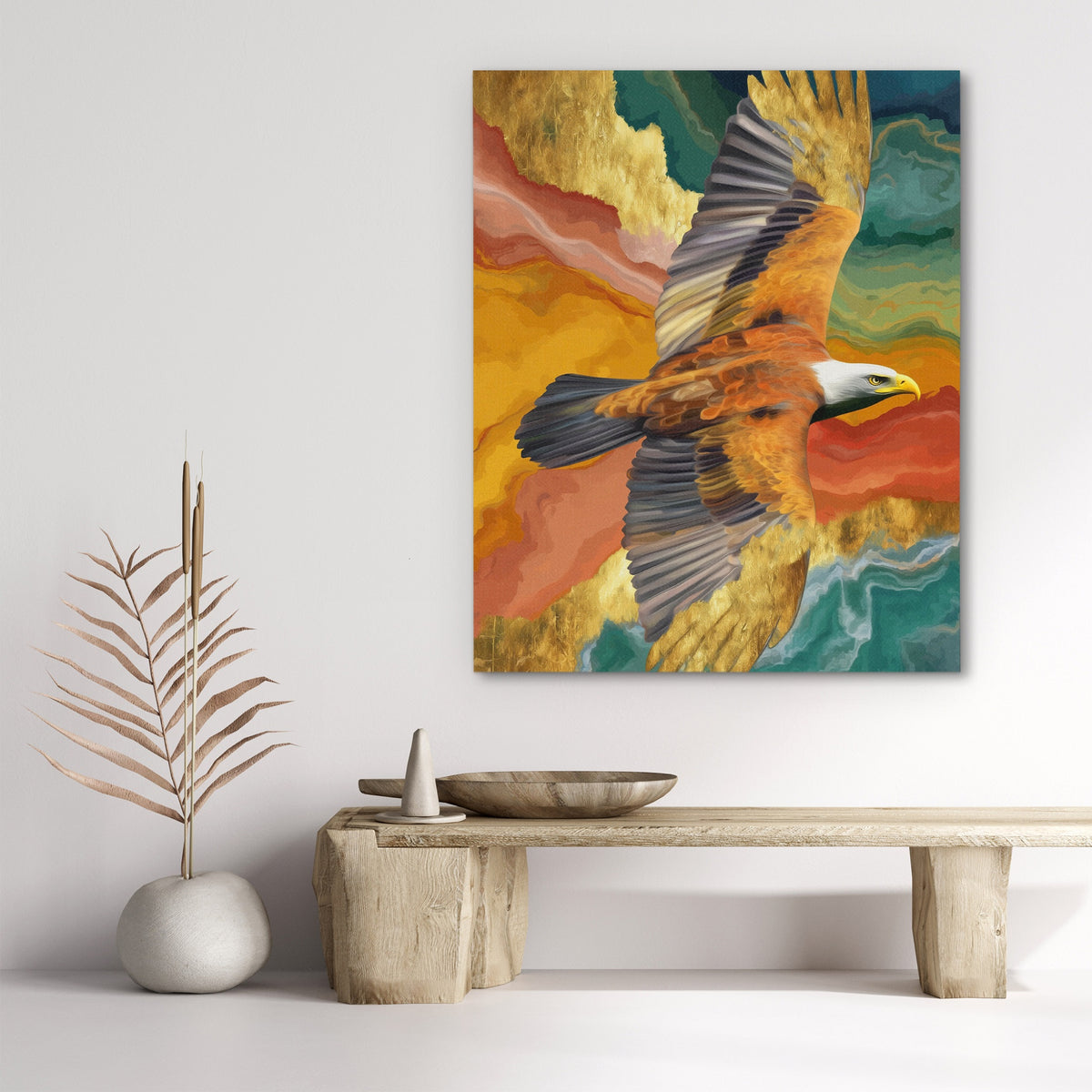 Bald Eagle Color Field — Bald Eagle Color Field bench rock 208