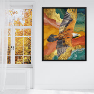 Bald Eagle Color Field — Bald Eagle Color Field Fall Outside Wall Mockup 38