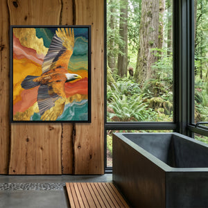 Bald Eagle Color Field — Bald Eagle Color Field Outdoor Bathroom Log Port 157