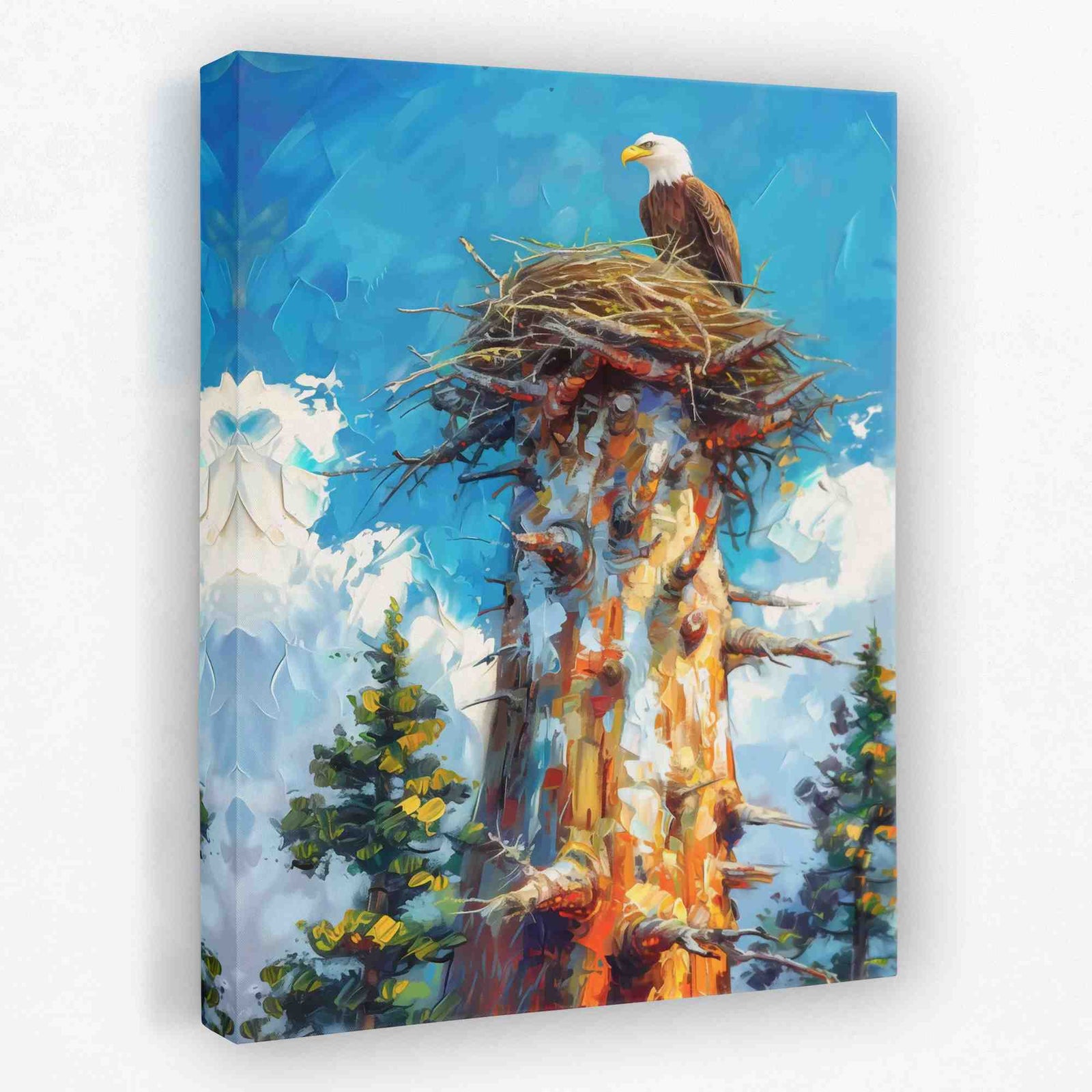 Bald Eagle Nest - Animals Canvas Wall Art