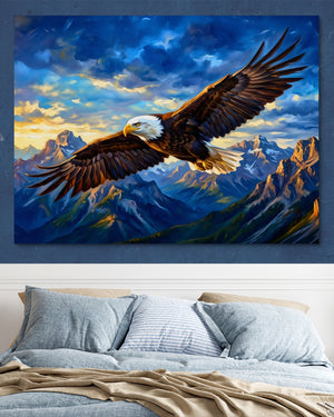 Bald Eagle Soaring — bald eagle soaring psd navy blue bedroom 1land flush print