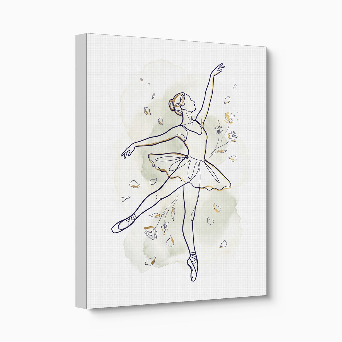 Ballerina Golden Dance — ballerina golden dance angled flush print