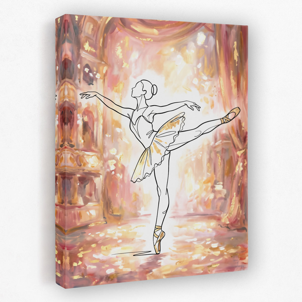 Ballerina Golden Stage — ballerina golden stage side view mirror wrap
