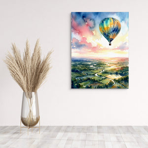 Balloon Valley Drift — balloon valley drift sq wall plant 1port flush print