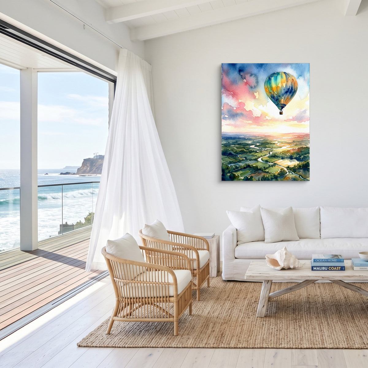 Balloon Valley Drift — balloon valley drift sq malibu beach 1port flush print