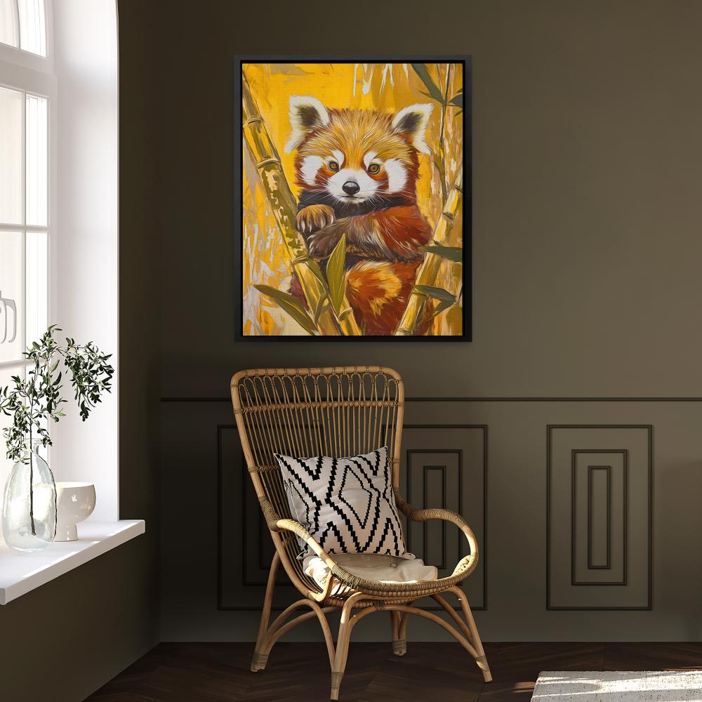 Bamboo Red Panda - Luxury Wall Art