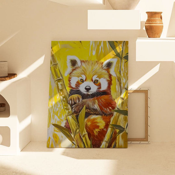Bamboo Red Panda in a room