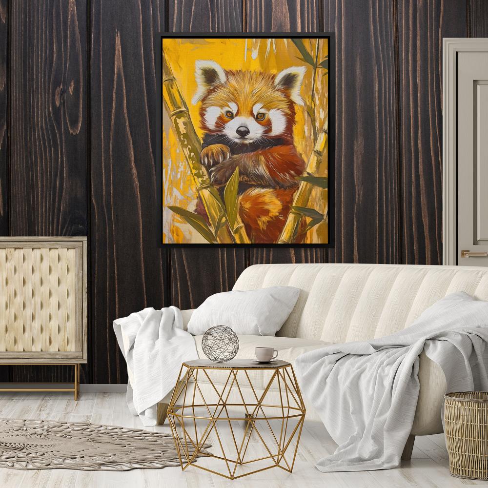 Bamboo Red Panda - Luxury Wall Art