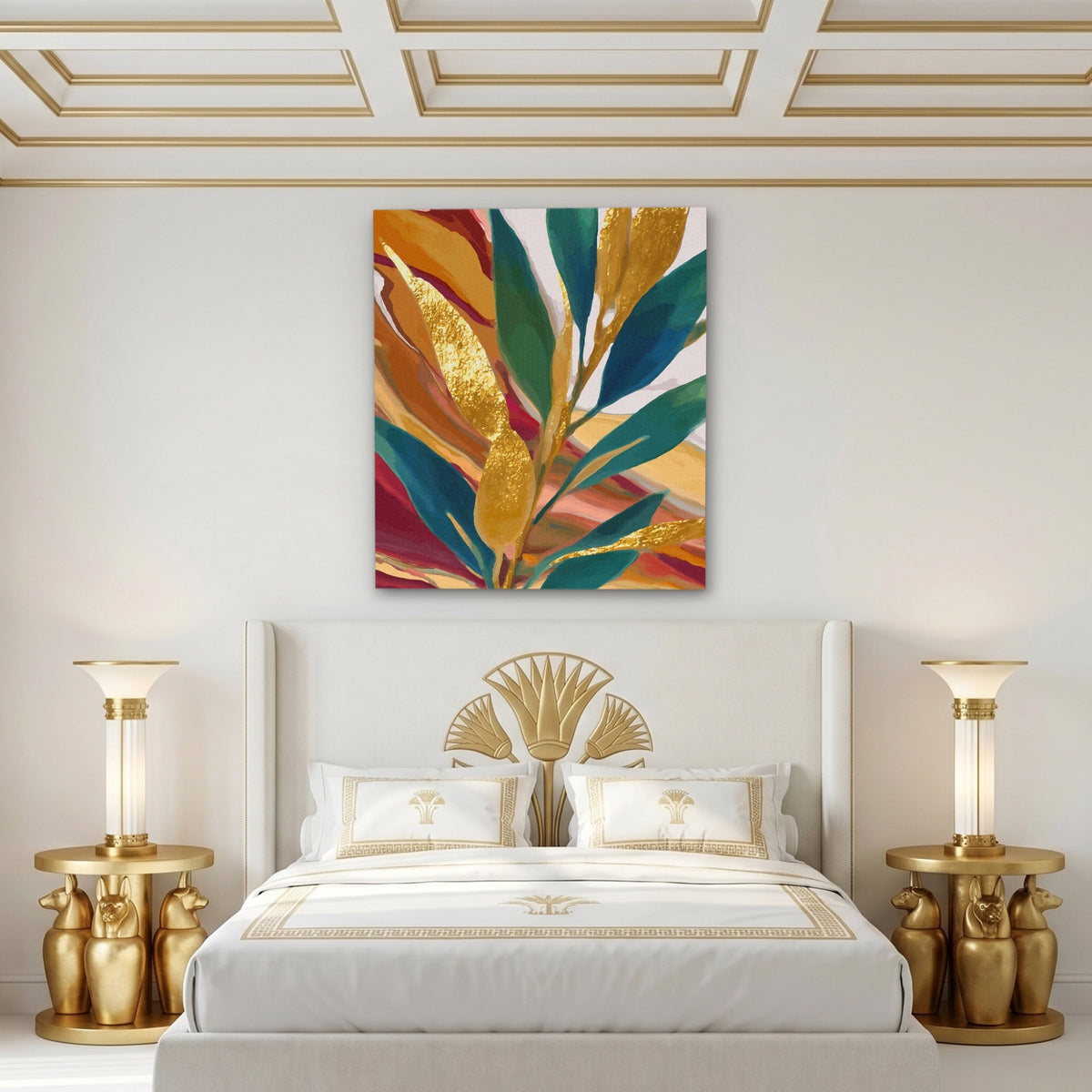 Bamboo Stalk Golden - Luxury Wall Art