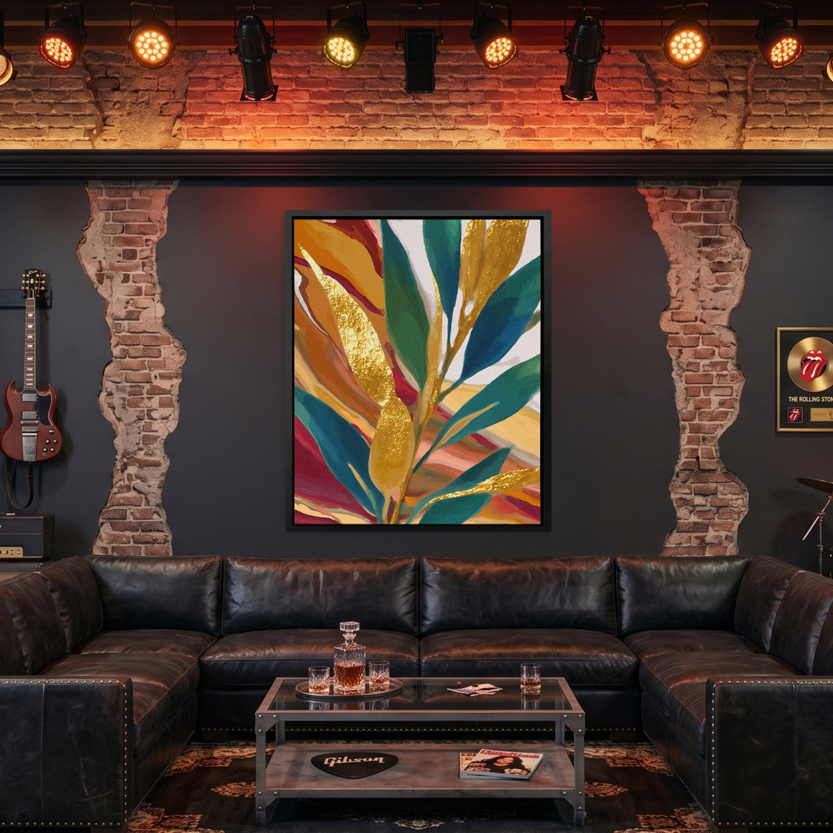 Bamboo Stalk Golden — Bamboo Stalk Golden Man Cave Guitar Port 124