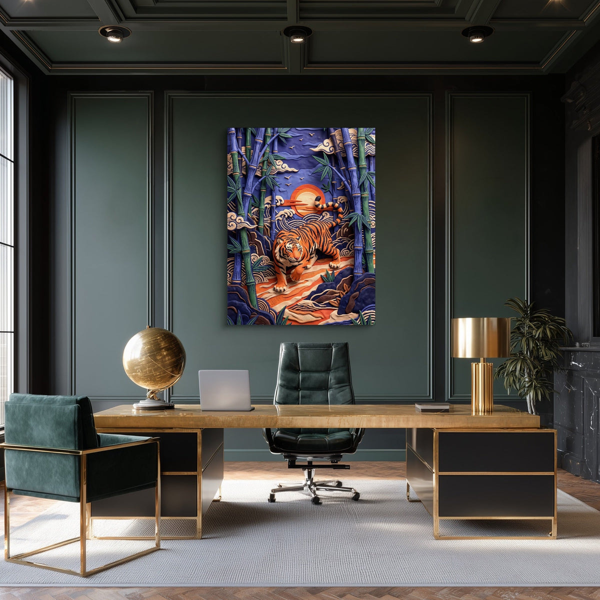 Bamboo Tiger - Luxury Wall Art
