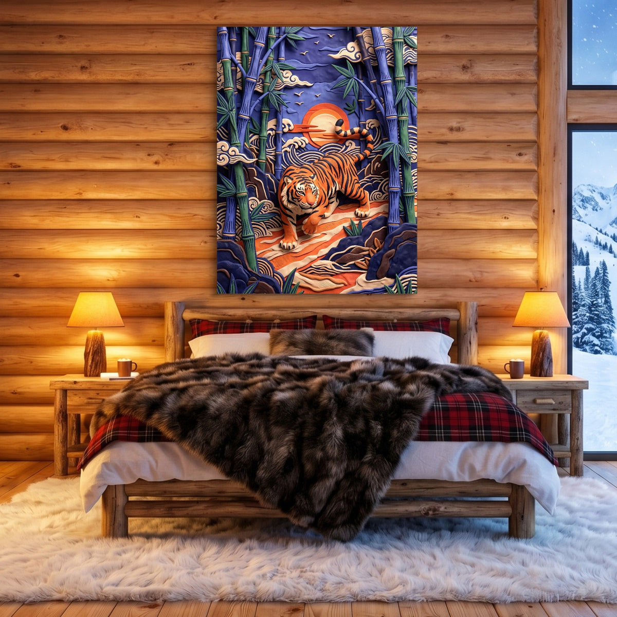Bamboo Tiger - Luxury Wall Art