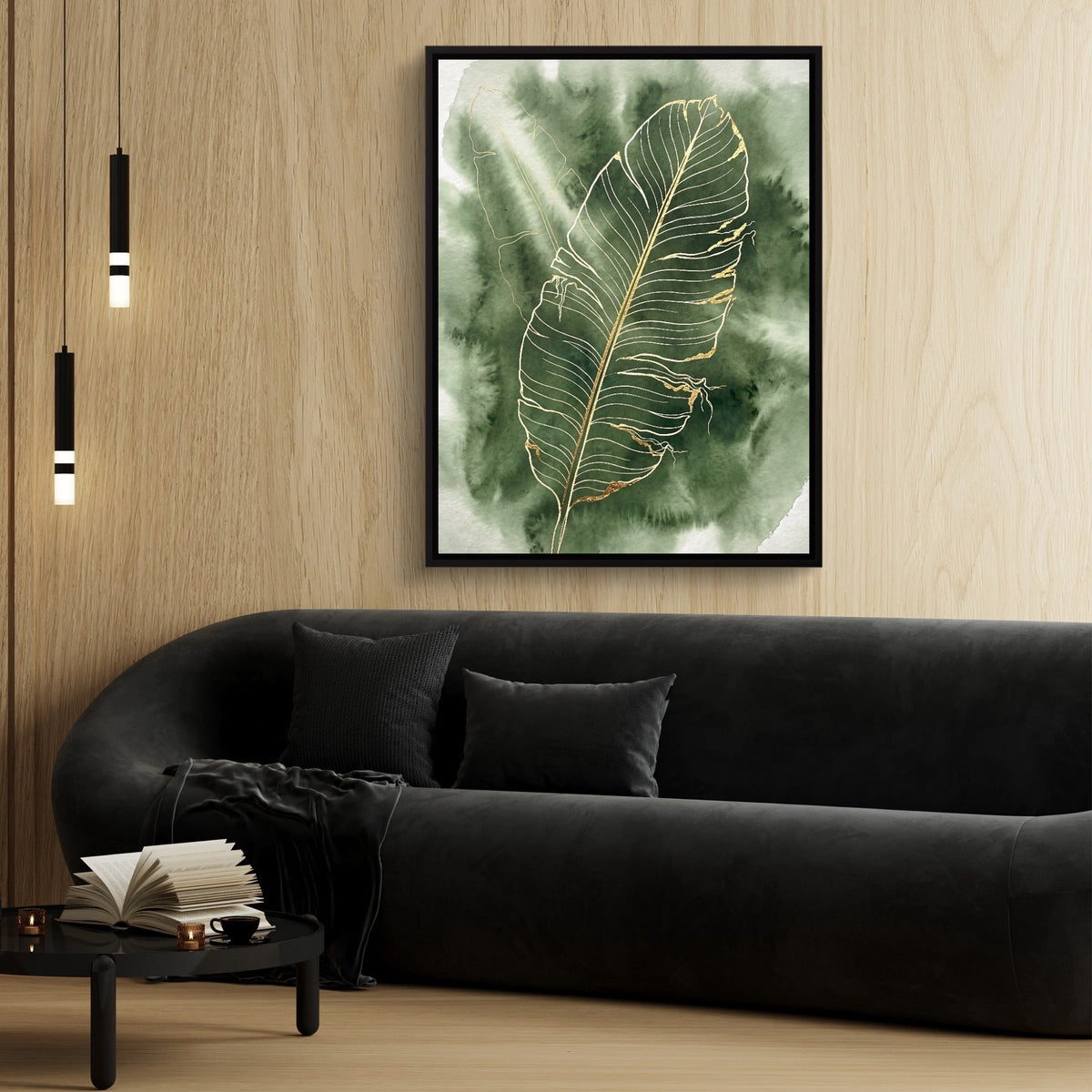 Banana Leaf Fine Outline - Luxury Wall Art