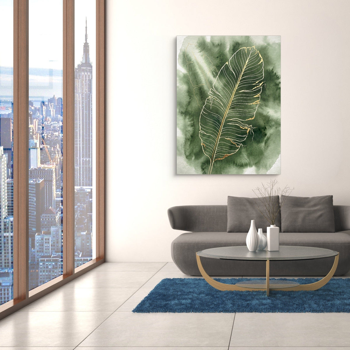 Banana Leaf Fine Outline - Luxury Wall Art