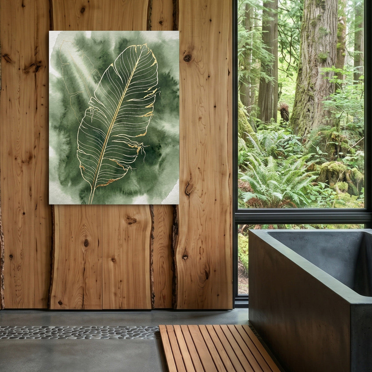 Banana Leaf Fine Outline - Luxury Wall Art