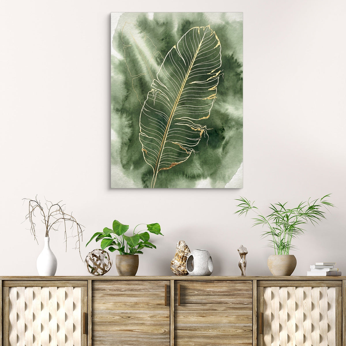 Banana Leaf Fine Outline - Luxury Wall Art
