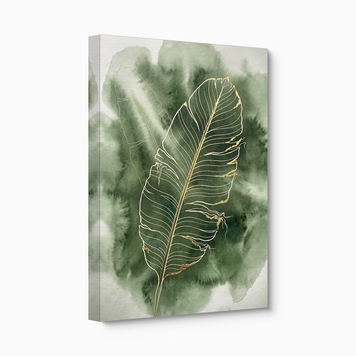 Banana Leaf Fine Outline — banana leaf fine outline angled flush print