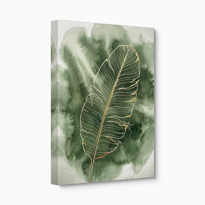 Banana Leaf Fine Outline — banana leaf fine outline angled flush print