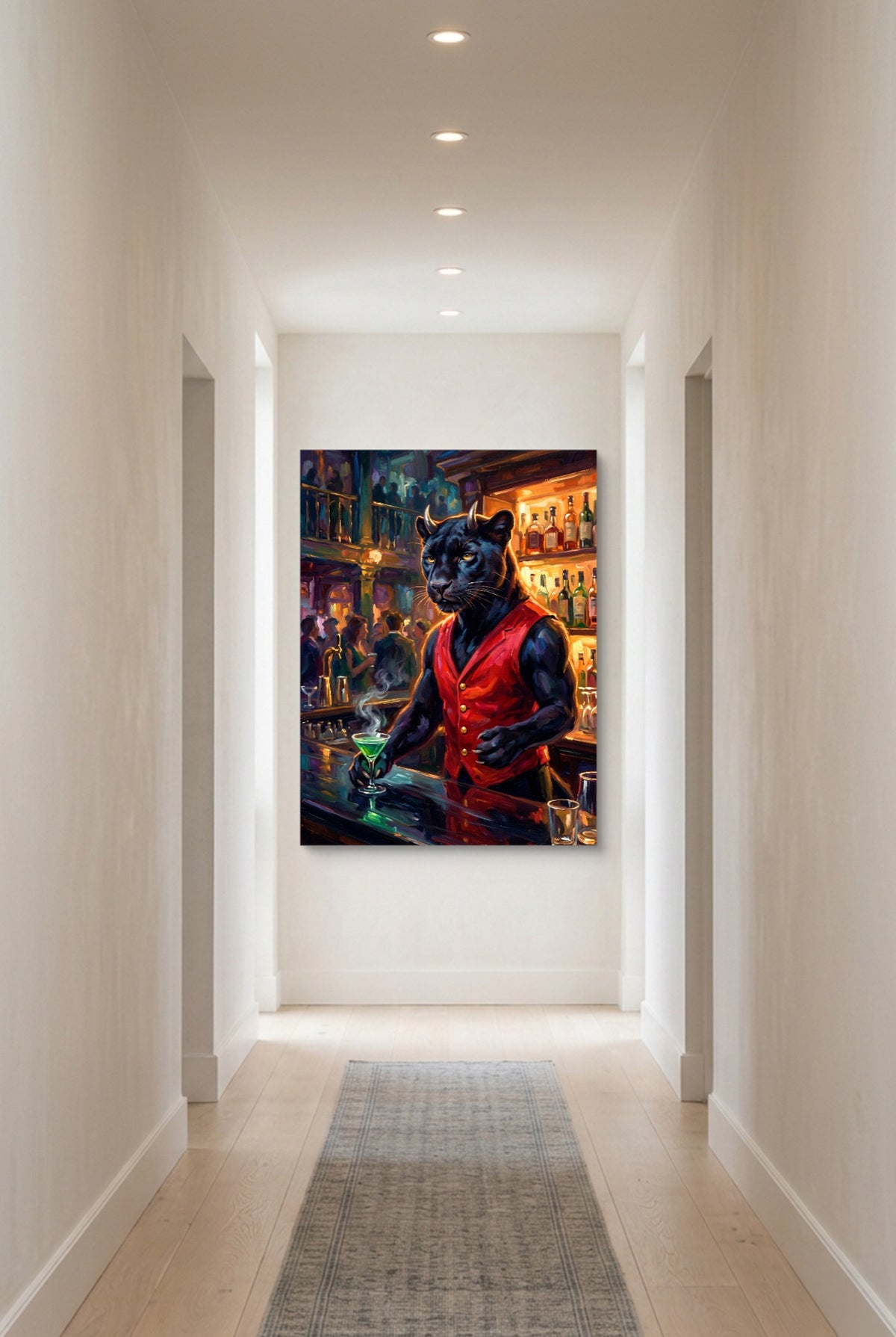 Bar Beast — bar beast p long hallway with carpet 1port flush print