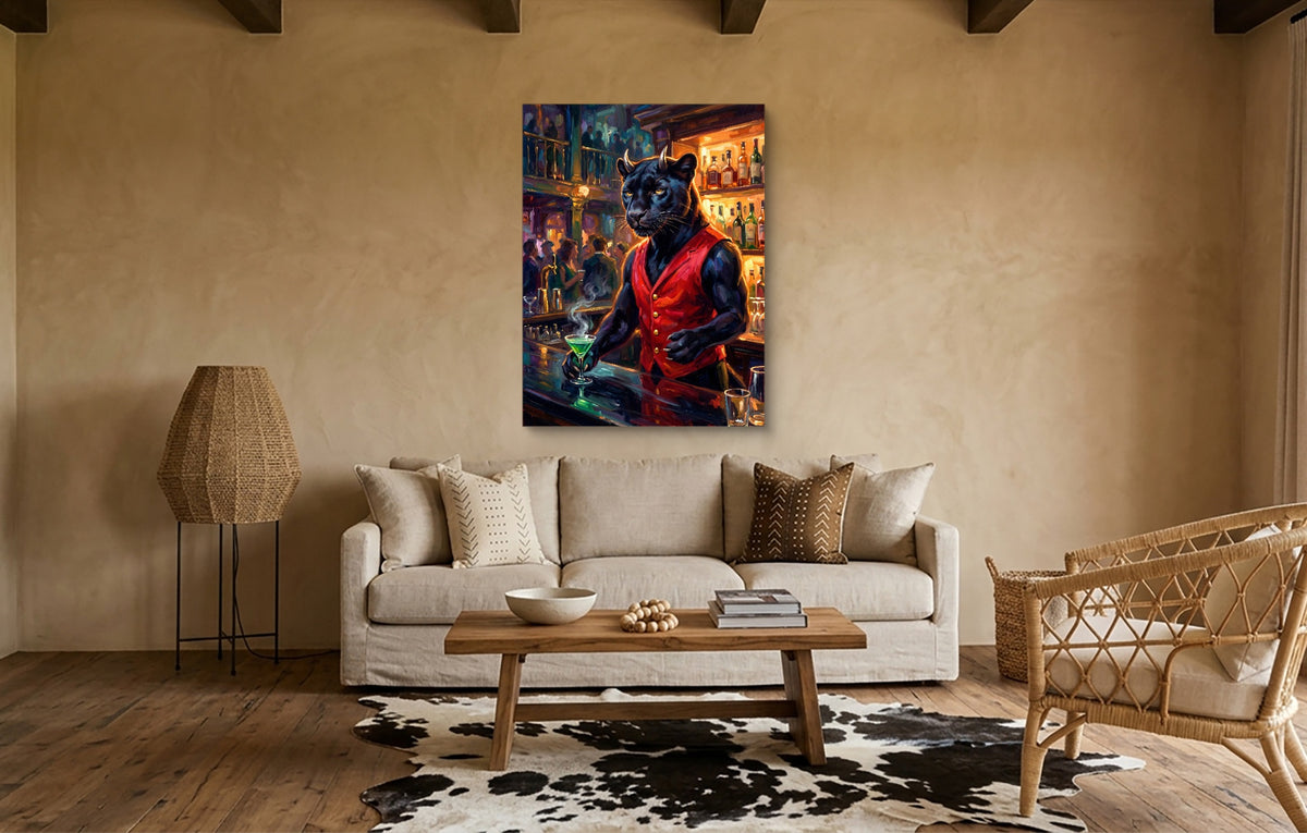 Bar Beast — bar beast safari lodge living room 2 1port flush print