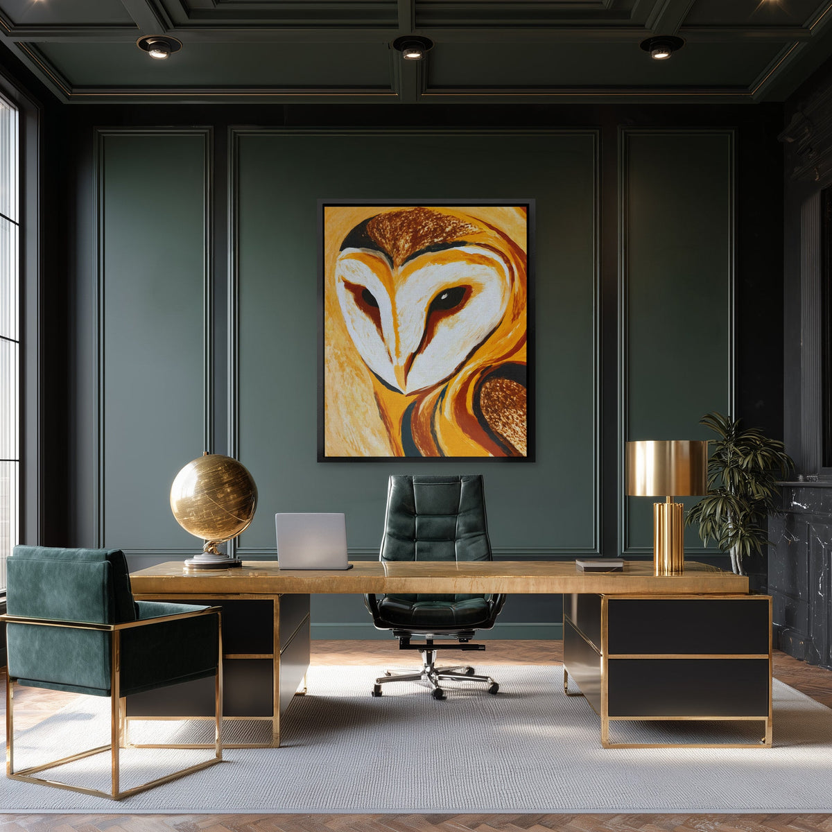 Barn Owl Ember - Luxury Wall Art