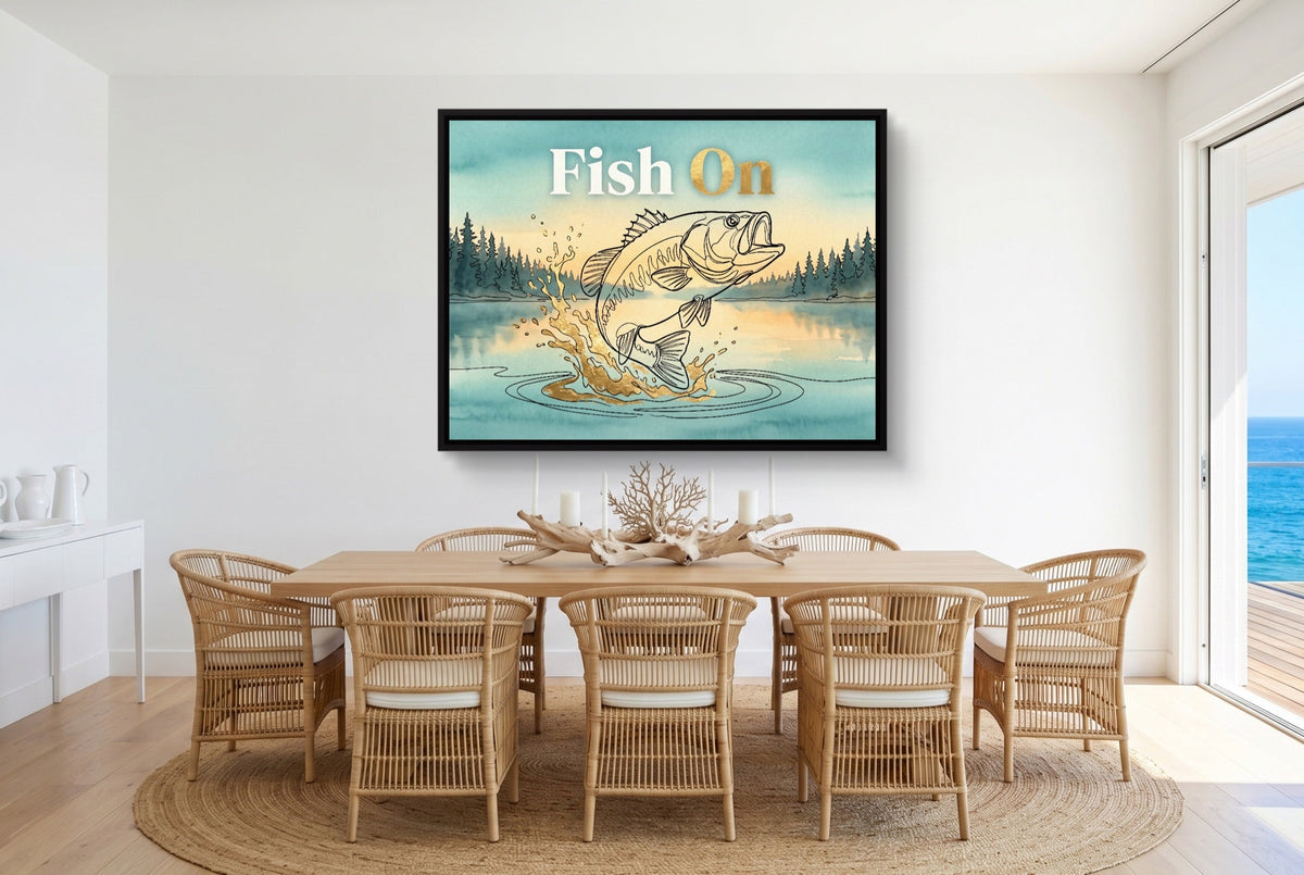 Bass Lake Leap - Luxury Wall Art