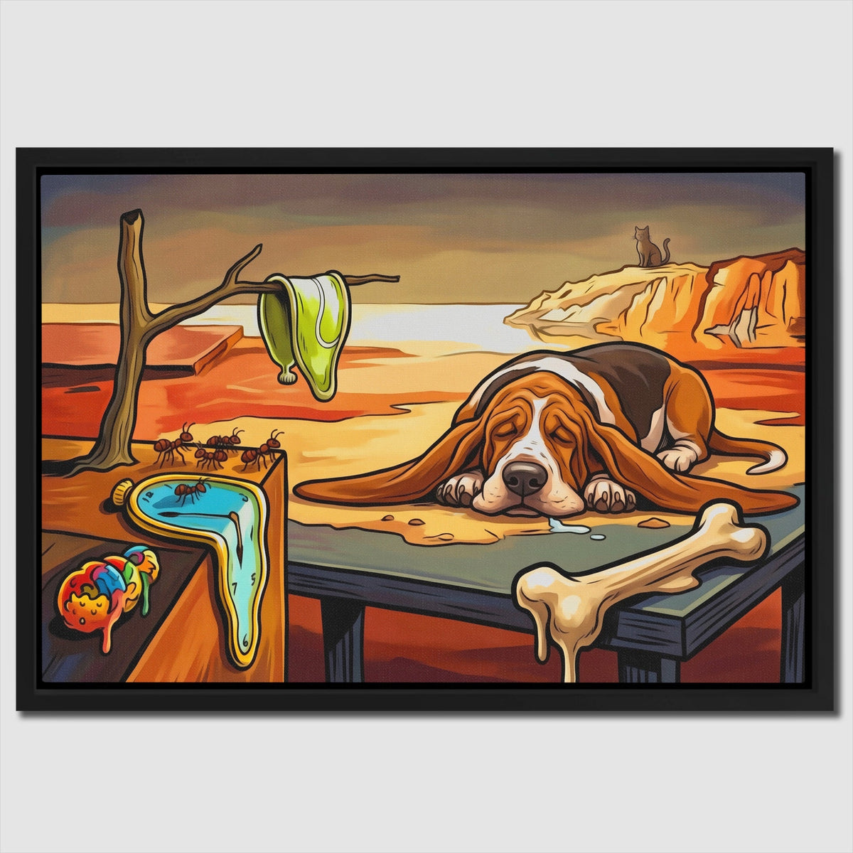 Basset Hound Melting - Luxury Wall Art