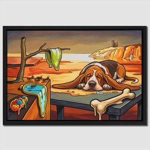 Basset Hound Melting - Luxury Wall Art