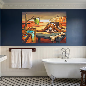 Basset Hound Melting — Basset Hound Melting Blue Bathroom Land 46