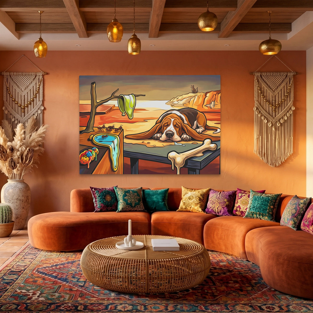 Basset Hound Melting — Basset Hound Melting Boho Living Land 64