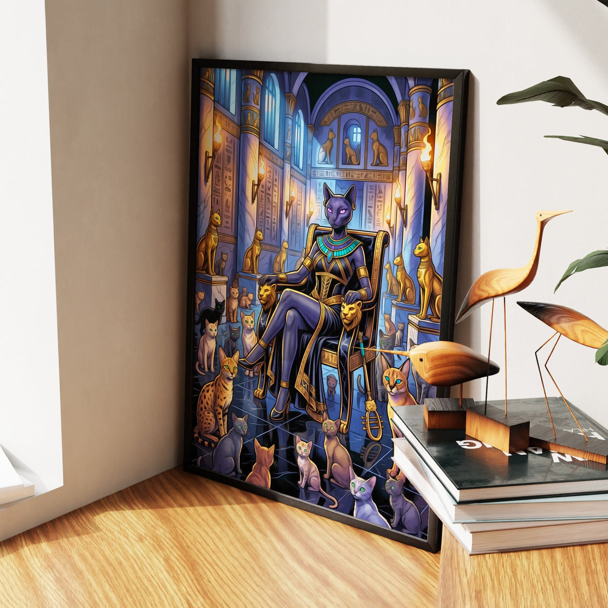 Bastet Egyptian Throne - Luxury Wall Art