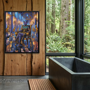 Bastet Egyptian Throne - Luxury Wall Art