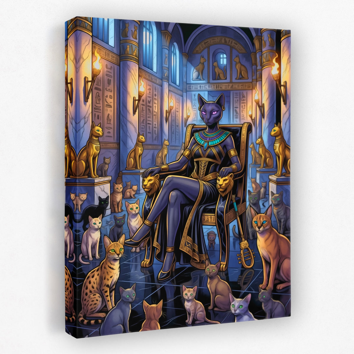 Bastet Egyptian Throne — Bastet Egyptian Throne Portrait   Side View   Mirror 193