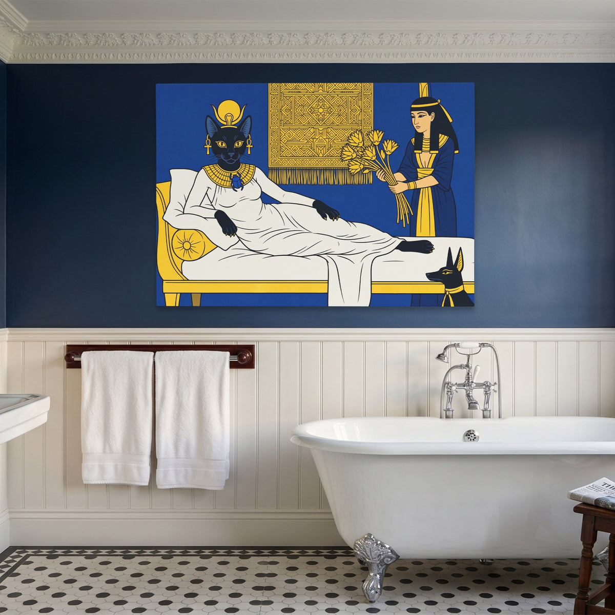 Bastet Royal Repose — Bastet Royal Repose Blue Bathroom Land 47